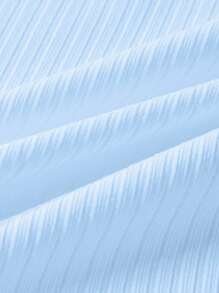 2pcs/Set Tween Girl Ruffle Trim Sleeveless Casual Top And Mini Skirt Set