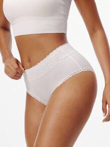 LUVLETTE 3 件装高腰透气基本款棉质内衣女士内裤套装 - 朴实舒适