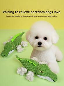 PETSIN 1 件狗狗说话玩具 - 耐用咀嚼玩具，鳄鱼、恐龙、蜥蜴玩偶，自娱自乐和缓解无聊的设备，狗玩具宠物用品，宠物玩具 - 彩色 - 查看 8