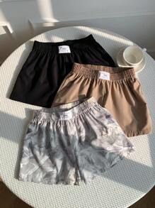 SHEIN EZwear Quần short cỡ lớn, cạp chun, kiểu dáng thường ngày, đa năng. - Nhiều màu - Xem 1