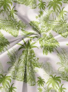 Soleia 两件套休闲棕榈树小屋印花露脐吊带背心和半身裙套装，适合夏季度假热带风情两件套夏季两件套热带服饰热带印花两件套棕榈树两件半身裙套装热带度假服饰 - 綠色 - 查看 3