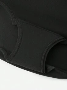 LUVLETTE Plus Smoothing High-Rise Comfortable Shapewear Panties-Tummy Control Underwear For Women - Black - View 10