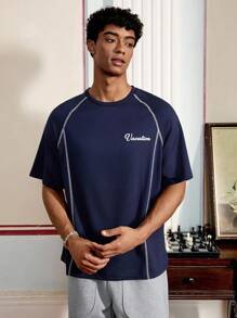 SWAVVY Camiseta casual de manga corta y cuello redondo para hombre, verano