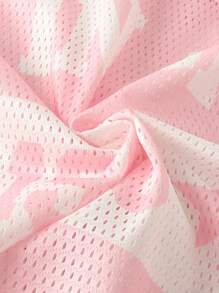 ROMWE MEN Street Life Men's Mesh Breathable Sports Star Slogan &Number T-Shirt