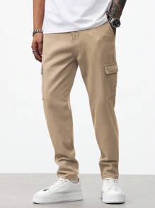 Manfinity Homme Men Flap Pocket Side Cargo Jeans