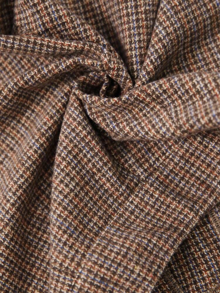 Women's Plaid Pocket Loose Casual Versatile Shorts Houndstooth Shorts Women Plaid Shorts Women Brown Shorts Women Checkered Shorts Women's Winter Clothes Shorts For Women