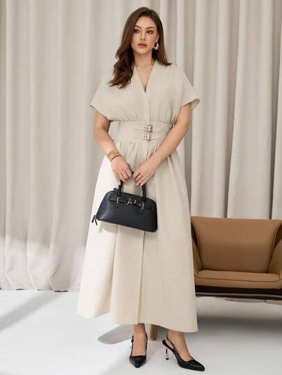 Auralis 大码女士休闲连衣裙、度假连衣裙、休闲女装、收腰连衣裙 秋季女装 女士休闲连衣裙 女士工作连衣裙 女士端庄连衣裙