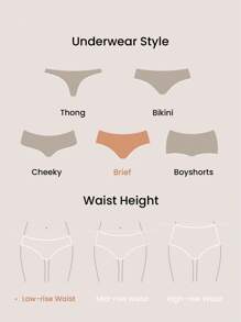 LUVLETTE 4-Pack Low Rise Basics Seamless No Show Briefs Women Underwear Panties Set-Earthy Tones - Multicolor - View 11