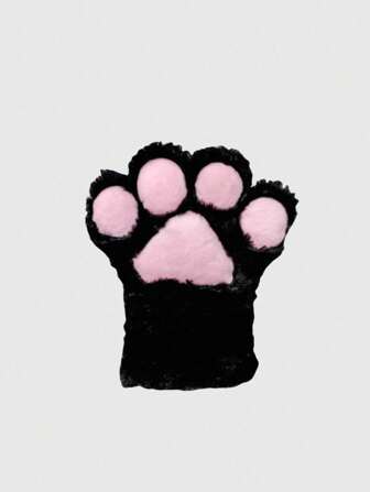 Anime 1pc Cute Cartoon Cat Paw Plush Gloves, Warm For Autumn/Winter, Cosplay, Stage Performance, Cat Paw Gloves For Anime Fans