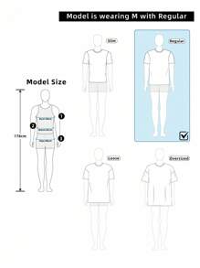 Manfinity Joysei Camiseta casual de hombre con patrón de rayas, versátil para uso diario, adecuada para verano, actividades al aire libre, escuela, deportes