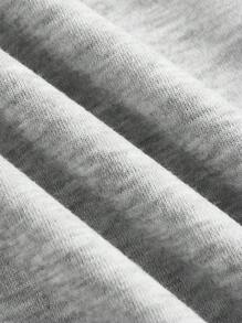 SHEIN EZwear 2 件女式休闲纯色阔腿运动裤，白色 + 浅花灰色 - 灰色 - 查看 8