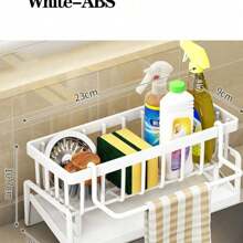 Multi-Functional Sink Drain Rack Dishwashing Liquid Sponge Rag Rack Kitchen Utensils Drain Wire Ball Sink Dishwashing Cloth Storage Rack Upgraded Carbon Steel The Kitchen Shelf Sink Wipes And A Rag Of The Carbon Steel Faucet, Wash The Bowl Clean Steel Wire Ball Storage Shelf Artifact Back To School - Multicolor - View 23