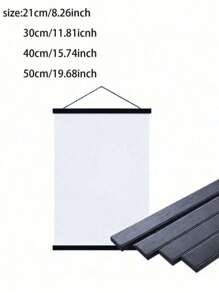 1 件磁性木质衣架 DIY，柚木胡桃木松木适用于海报照片卷轴画框帆布印刷画，艺术品磁性相框墙壁艺术家居装饰、相框、墙壁装饰、客厅装饰