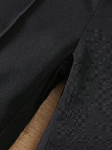 SHEIN 秋冬女宝宝休闲梭织裤，简约时尚户外长裤，黑色 - 白色 - 查看 7