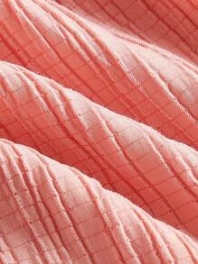 Ontre 2件套年轻女孩休闲荷叶边下摆吊带背心和裙子套装 - 粉色 - 查看 6