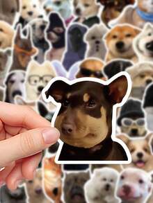 SHEIN 50/150/250pcs Funny Dog Emoticon Stickers, Cute Waterproof Decals For Phone Cases, Laptops, Water Bottles, Suitcases, Skateboards, DIY Decorations