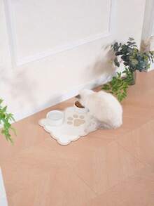 1 Tấm lót cho ăn cho thú cưng, Tấm lót cho ăn hình lượn sóng cho chó, Tấm lót cho ăn cho mèo, Tấm thấm hút cho bát thức ăn và nước uống, Tấm lót bàn ăn hình lượn sóng dễ thương, trang nhã và thẩm mỹ cho chó, mèo, phụ kiện cho chó con - Nhiều màu - Xem 4