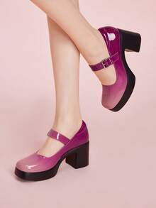 CUCCOO DOLLMOD Women's Gradient Red High Heel Fashion Pumps - Multicolor - View 4