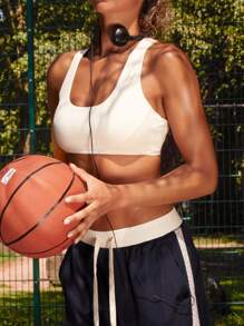 Athîral 女士休闲侧边动物印花运动慢跑裤，运动风 - 綠色 - 查看 8