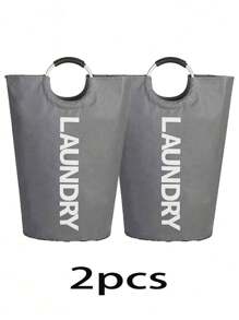 SHEIN سلة غسيل كبيرة قابلة للطي، قائمة بذاتها، من قماش أكسفورد، لتخزين الغسيل القذر، طوي، مقبض، مناسبة للسكن والمنزل والسفر (متعددة الألوان). - متعدد الألوان - مشاهدة 27