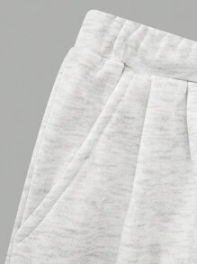 Drawstring Hem Wide Leg Straight Casual Pants Fall Winter