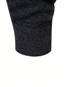 Calvornis Men's Casual Solid Color Knit Sweater, Autumn/Winter Men Quarter Zip Sweater Men Thermal Sweater Men Fleece Lined Sweater Fleece-Lined And Thickened