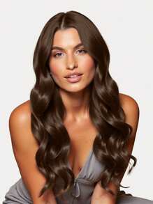 9AM Hair Halo Hair Extensions Real Human Hair 14-20 Inch Invisible Wire Hair Extensions Real Human Hair Dark Brown Hair Halo Extensions For Women Adjustable Wire Secret With Clips In Human Hair - S2 - View 3