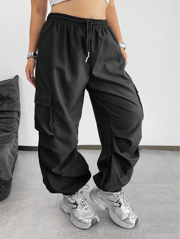 POPSWAY Plus Size Women's Drawstring Casual Khaki Pants Fall Cloth For Women