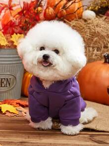 PETSIN 1件万圣节骷髅印花休闲创意宠物卫衣 - 彩色 - 查看 5