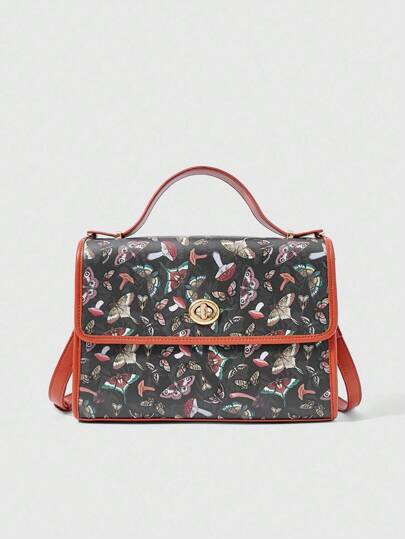 Fairycore Women Butterfly Pattern Fashion Handbag For Daily Use