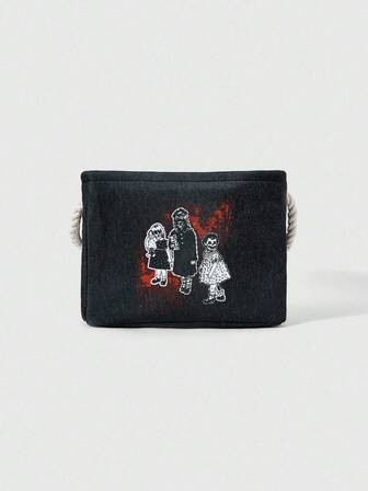 A Nightmare on Elm Street X ROMWE Panier à linge de grande capacité avec motif graphique
