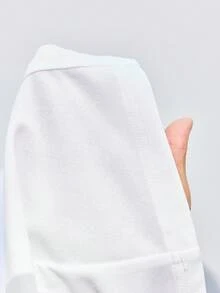 Maija Women's Elegant & Romantic 2 Pieces Set, Suitable For Wedding Guest, Party, Daily Casual, And Business Commute Tuxedo Dress - White - View 7