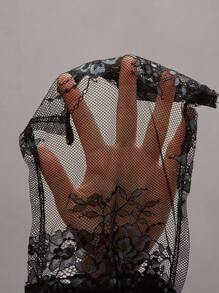 TRNVIE Top de tirantes transparente y bordado bicolor con encaje estilo Y2K y espalda descubierta, para verano