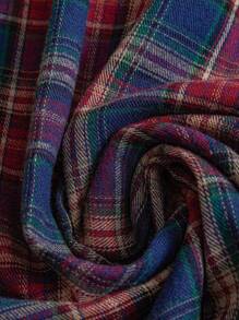 Linhara 大码女式休闲圆领长袖连衣裙，适合户外、日常穿着、乡村、秋冬季 - 彩色 - 查看 3