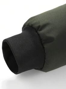 Manfinity Homme Men's Solid Color Zip-Up Hooded Drawstring Casual Jacket For Winter, Men Winter Jacket Warm, Jackets For Men Winter, Men Bubble Jacket, Men Winter Coat , Fall