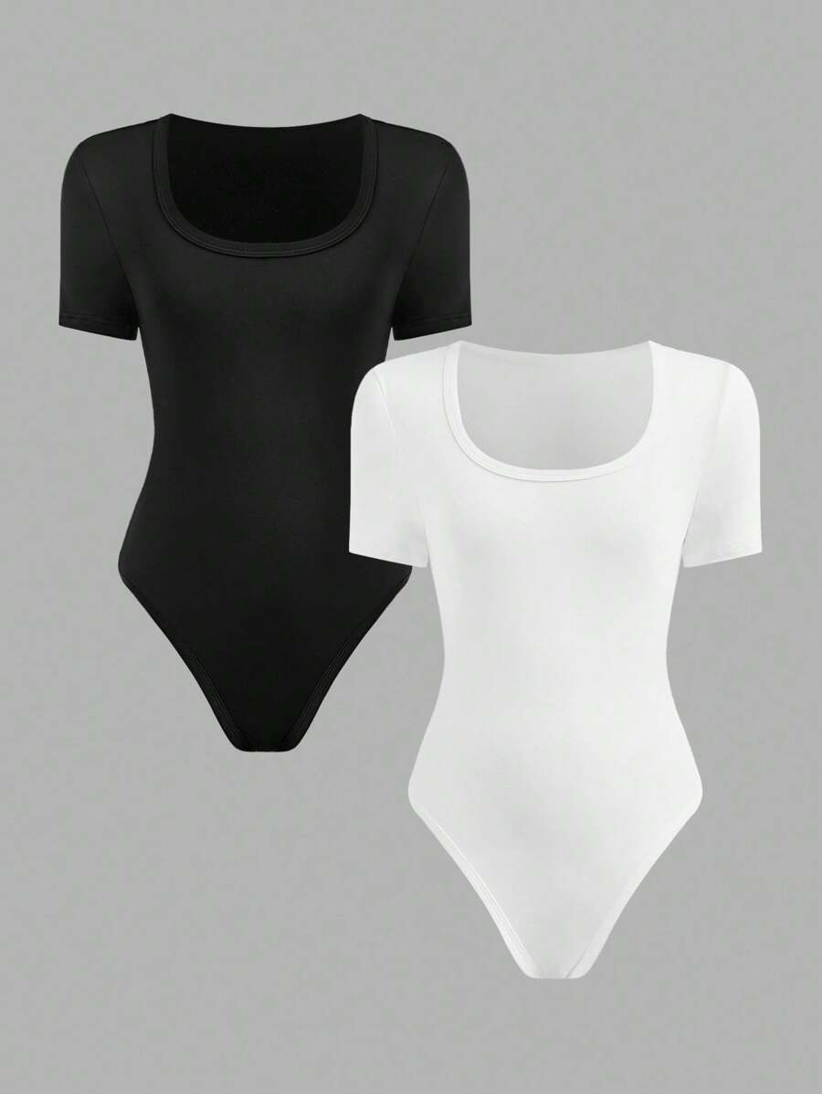 Sparklyn 少女两件套瑜伽服，纯色高弹力连体衣，圆领设计，舒适柔软面料，适合舞蹈、瑜伽、体操。