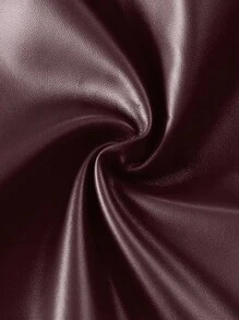 Siren Gaze 女士休闲时尚90年代街拍春秋季纯色褶皱领PU背心无袖上衣外出上衣秋季女上衣