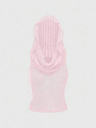Kawaii Y2K Distressed Hollow Out Knit Hoodie, Versatile