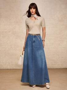 House of One Old Money Round Neck Bishop Sleeve Casual Sweater Top Women Fall Winter Fall Outfits Business Professional Women Business Casual Woman