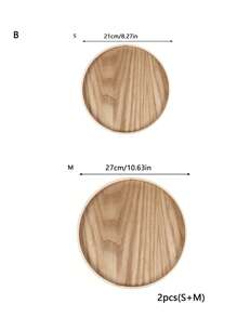 3 件/2 件/1 件圆形木制托盘 - 适合晚餐托盘、茶盘、酒吧托盘、早餐托盘或任何食物托盘 - 适合派对或家居装饰餐厅托盘、厨房、圣诞礼物