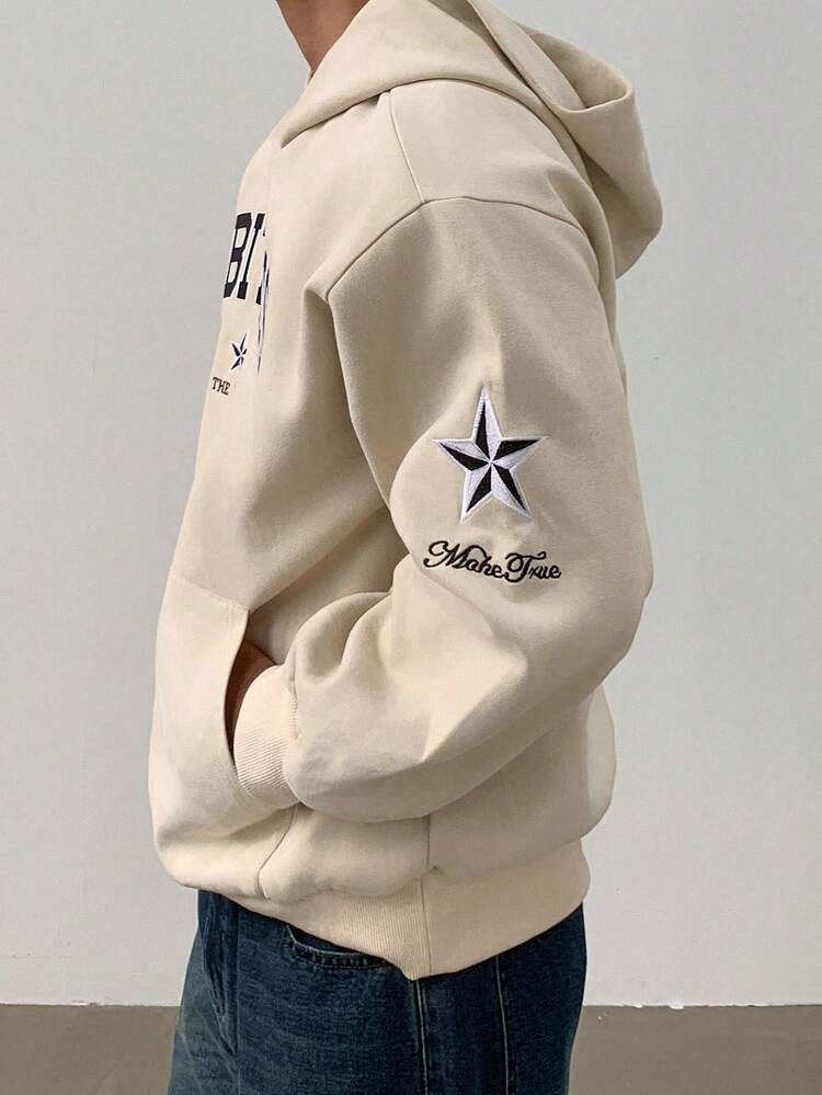 Men's Letter Print Hoodie, Casual Street Style, Autumn