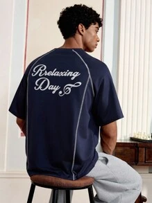 SWAVVY Camiseta casual de manga corta y cuello redondo para hombre, verano