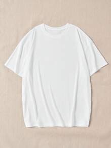 Las olas del mar son talla grande poderosas que él Salmo 104:26 Impresión de patrón, Impresión de patrón de la Biblia, Patrón de impresión de elemento de mar de cruz, Shell Shell, Regalo para creyentes de Jesús, Camiseta casual de mujer de unicolor suelto de manga corta, Primavera/Verano 2025 Nuevo