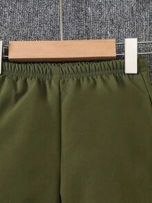 SHEIN 男婴两件套外套套装，撞色连帽拉链外套和松紧腰裤，保暖内衬，舒适保暖，适合户外活动和日常休闲穿着。男婴保暖连帽衫套装，幼儿冬季套装，男婴服装，男婴运动服，幼儿服装，婴儿套装，男婴运动服，舒适小精灵，男婴冬季服装套装，男婴套装，男童秋季服装，6个月-3岁 - 彩色 - 查看 6