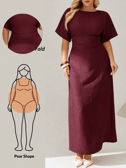 Auralis Vestido de lino unicolor para verano de talla grande para damas, vestido largo de manga corta, vestido de verano para damas, vestidos para vacaciones de verano, vestidos casuales para mujer, vestidos modestos para mujer