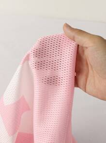 ROMWE MEN Street Life Men's Mesh Breathable Sports Star Slogan &Number T-Shirt