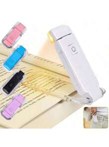 1pc Portable Bookmark Light, Rechargeable LED Reading Light, Clip-On Reading Light, Bed Reading Eye Protection Light - Mini book holder light - View 9