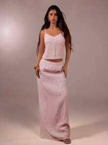 Avantive 约会晚礼服 婚礼宾客礼服 优雅演唱会礼服 街头服饰 俱乐部服装 女士高档服装 女士沙滩装 两件套 女士粉色套装 性感沙滩套装 女士度假装 女士演唱会服装