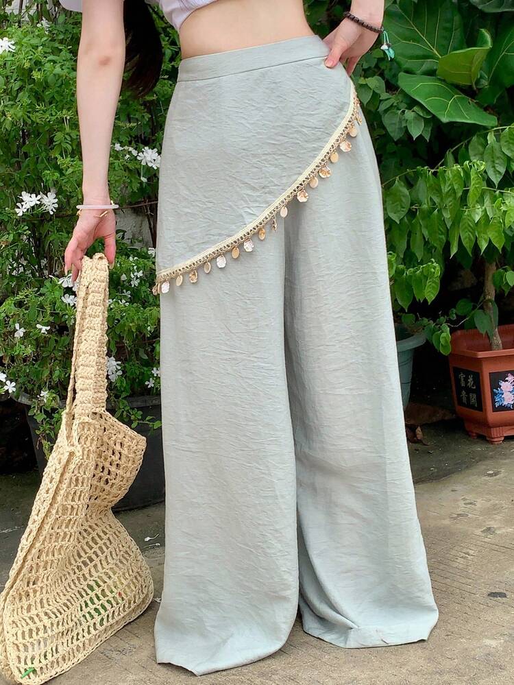 Women's Vacation Casual Decoration Wrap Pants