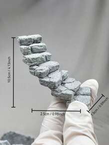 1 model de trepte de piatră, Micro-peisaj, Trepte de munte, Drum din scânduri de piatră, Cale cu masă de nisip, Scări în miniatură, Pietre de trecere, Trepte în miniatură.